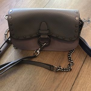 NEW Rebecca Minkoff Keith Gray Suede Small Crossbody Bag